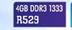Notebook Memory & Hard Drives 4GB DDR3 i333