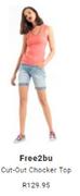 Free2bu Cut-Out Chocker Top