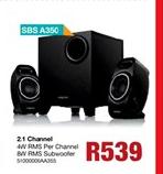 Creative 2.1 Channel 4W RMS Per Channel 8W RMS Subwoofer