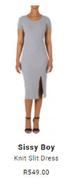 Sissy Boy Knit Slit Dress