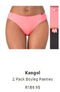 Kangol 2 Pack Boyleg Panties