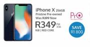 Apple iPhone X 256GB (Pristine Pre Owned)-On 1GB Red Core