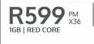 Huawei P50 256GB Smartphone-On 1GB Red Core (36 Months)