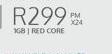 Huawei Nova Y90 128GB Smartphone-On 1GB Red Core (24 Months)