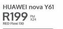 Huawei Nova Y61 Smartphone-On Red Flexi 130 (24 Months)