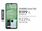 Huawei Nova Y61 Smartphone-On Red Flexi 130 (24 Months)