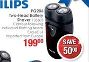 Philips Two-Head Battery Shaver PQ206