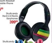 Skullcandy Hesh 2.0 Rasta Earphones