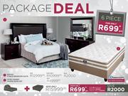 Sienna 5 Piece Bedroom Suite + Sealy Posture Premier Tivoli Queen 152cm Base Set-Package Deal 