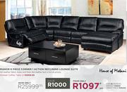 Manor 6 Piece Corner 1 Action Reclining Lounge Suite