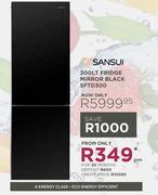 Sansui 300Ltr Fridge Mirror Black SFTD300