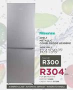 Hisense 299Ltr Metallic Combi Fridge H299BME
