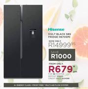 Hisense 512Ltr Black SBS Fridge H670SMI