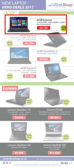 First Shop : Laptops (3 Jan - 31 Jan 2017), page 2