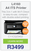 Epson L-Series L4160 A4 ITS Printer C11CG23402