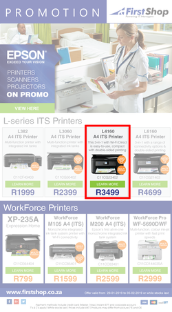 First Shop : Epson Promotion (29 Jan - 5 Feb 2019), page 1