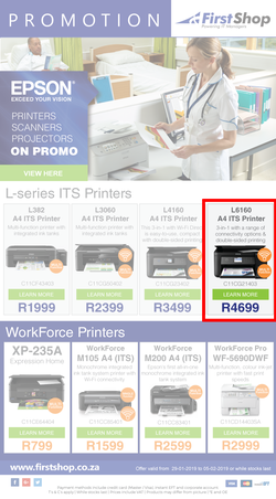 First Shop : Epson Promotion (29 Jan - 5 Feb 2019), page 1