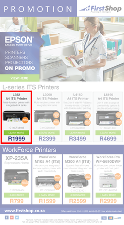 First Shop : Epson Promotion (29 Jan - 5 Feb 2019), page 1