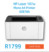 HP Laser 107w Mono A4 Printer 4ZB78A