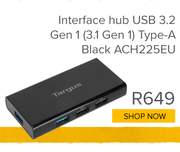 Targus Interface Hub USB 3.2 Gen 1(3.1 Gen)Type-A Black ACH225EU