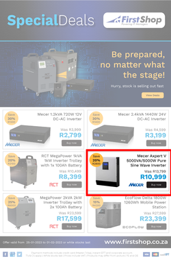 First Shop : Load Shedding (25 January - 01 February 2023), page 1
