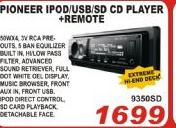 Pioneer IPOD/USB/SD CD Player+Remote 