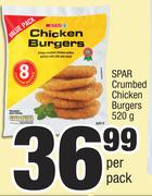 Spar Crumbed Chicken Burgers-520g Per Pack