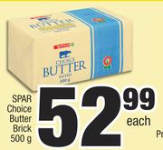 Spar Choice Butter Brick-500g Each