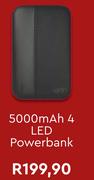 Loop'd 5000mAh 4 LED Powerbank