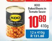 Koo Baked Beans In Tomato Sauce-12 x 410g