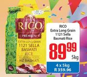 Rico Extra Long Grain 1121 Sella Basmati Rice-4 x 5Kg