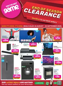 Game : End Of Season Clearance (26 August - 30 September 2025)