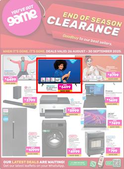 Game : End Of Season Clearance (26 August - 30 September 2025), page 1