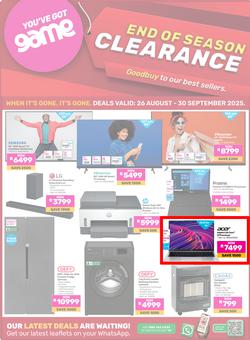 Game : End Of Season Clearance (26 August - 30 September 2025), page 1