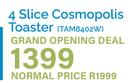 Beko 4 Slice Cosmopolis Toaster TAM8402W