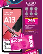 Samsung Galaxy A13 4G Smartphone-On 1GB Red Top Up Core More Data 