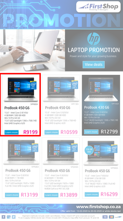 First Shop : HP Laptop Promo (13 Feb - 20 Feb 2020), page 1