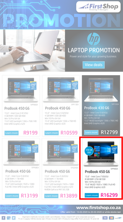 First Shop : HP Laptop Promo (13 Feb - 20 Feb 2020), page 1