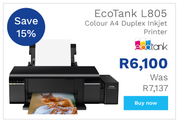 Epson Ecotank L805 Colour A4 Duplex Inkjet Printer
