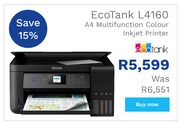 Epson Ecotank L4160 A4 Multifunction Colour Inkjet Printer