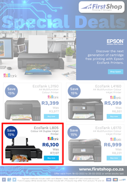 First Shop : Epson (18 February - 25 February 2022), page 1