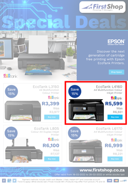 First Shop : Epson (18 February - 25 February 2022), page 1