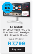 LG 34" IPS Ultrawide Monitor WN650