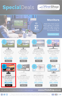 First Shop : Monitors (09 February - 16 February 2023), page 1