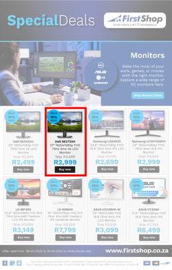 First Shop : Monitors (09 February - 16 February 2023), page 1