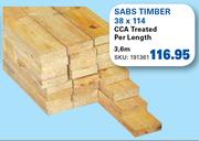 SABS Timber 38x114 Per Length
