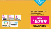 Skyworth 50"(127cm) UHD Google TV 50G6600G