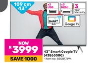 Skyworth 32"(81cm) HD Smart Google TV 32E5400G