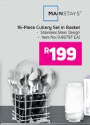 Mainstays 16 Piece Cutlery Set In Basket