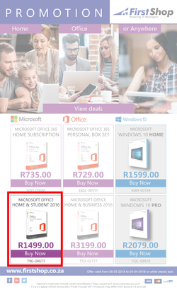 First Shop : Microsoft Promotion (5 March - 5 April 2018), page 1